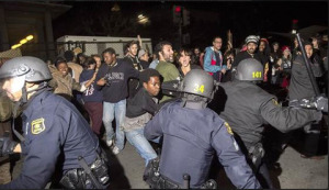 Police attack protesters in Berkeley, California