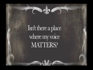 My voice matters