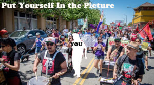 From a Photo by Brooke Anderson "Oakland May Day 2016"